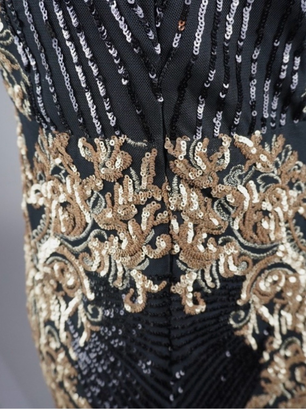 Baltic Born Black Maxi Dress with Gold Embellishment - Picture 4 of 5